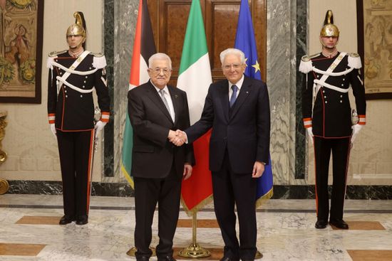 الرئيس الفلسطيني يبحث مع نظيره الإيطالي العلاقات بين البلدين