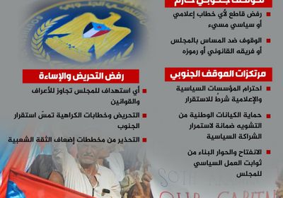 المجلس الانتقالي يرفض الخطابات المسيئة (إنفوجراف)