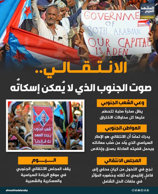 الانتقالي.. صوت الجنوب الذي لا يمكن إسكاته (إنفوجراف)