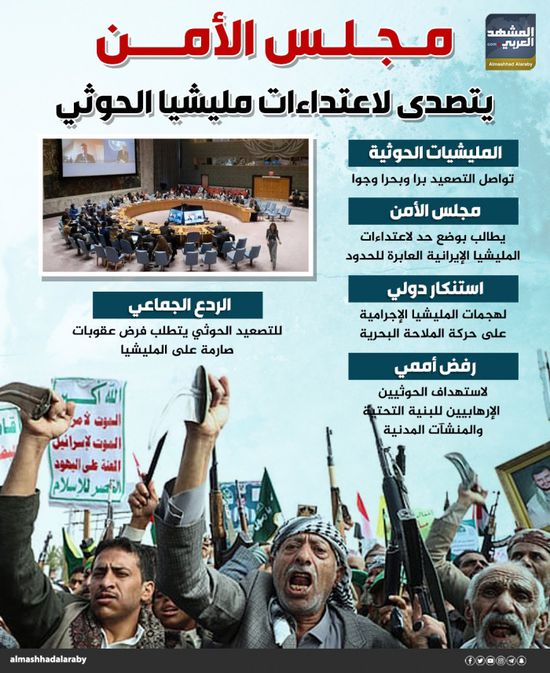 مجلس الأمن يتصدى لاعتداءات مليشيا الحوثي (إنفوجراف)
