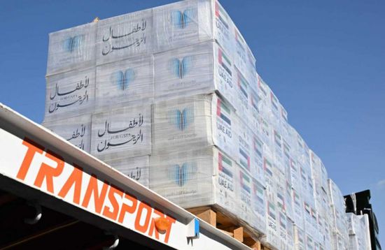 قافلة المساعدات الإماراتية "لأطفال الزيتون" تدخل غزة