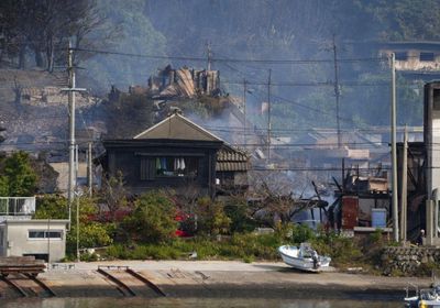 حريق يلتهم 170 بناية في جنوب اليابان