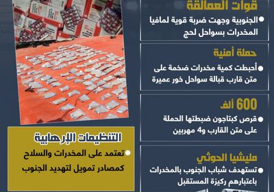 إغراق الجنوب بالمخدرات.. مخطط إجرامي يستهدف المجتمع (إنفوجراف)