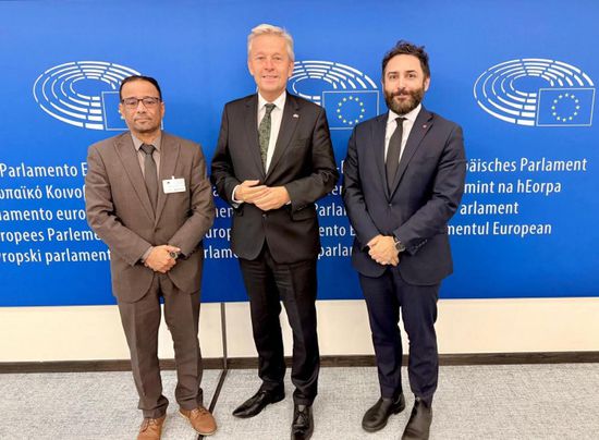 ممثل الانتقالي يستعرض مع المؤسسات الأوروبية الأوضاع في الجنوب