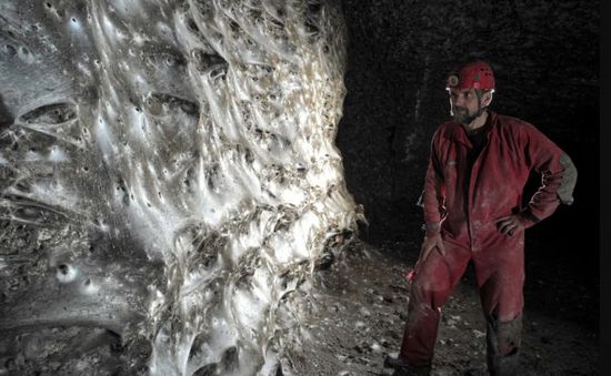 اكتشاف شبكة عنكبوت هائلة داخل كهف كبريتي