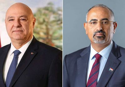 رئيس الانتقالي يهنئ الرئيس اللبناني بمناسبة ذكرى استقلال بلاده