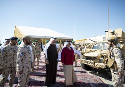 رئيس الإمارات وملك البحرين يشهدان التمرين العسكري المشترك "ربدان - شويمان"