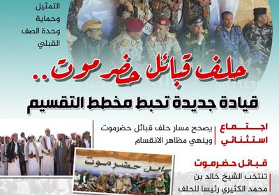 حلف قبائل حضرموت.. قيادة جديدة تحبط مخطط التقسيم (إنفوجراف)