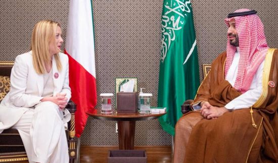 ولي العهد السعودي يناقش مع رئيسة الوزراء الإيطالية المستجدات الدولية