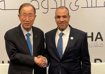 وزير الخارجية المصري يلتقي سكرتير عام الأمم المتحدة السابق بالدوحة