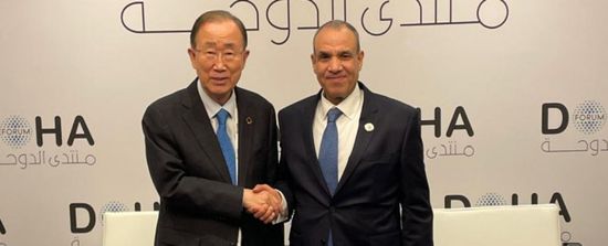 وزير الخارجية المصري يلتقي سكرتير عام الأمم المتحدة السابق بالدوحة