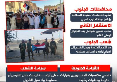 مسيرات واعتصامات.. شعب الجنوب يطالب بدولته (إنفوجراف)