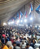 أبناء وادي حضرموت يواصلون اعتصامهم بسيئون لليوم الرابع