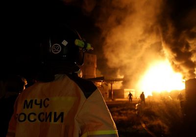 اندلاع حريق بمستودع نفط في روسيا