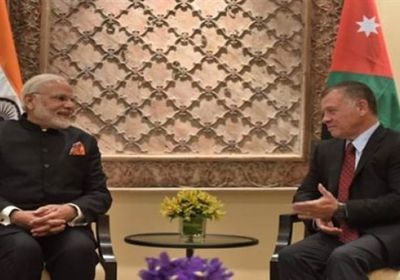 عاهل الأردن يناقش مع رئيس وزراء الهند المستجدات الإقليمية