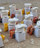 انتقالي تريم يوزع  سلال غذائية على أسر الشهداء في المديرية