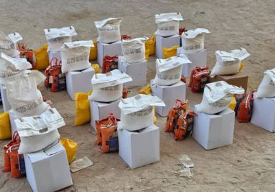 انتقالي تريم يوزع  سلال غذائية على أسر الشهداء في المديرية