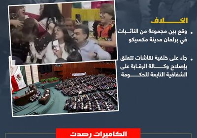 شجار وتبادل لكمات.. ماذا يحدث في كونغرس مدينة مكسيكو؟ (إنفوجراف)