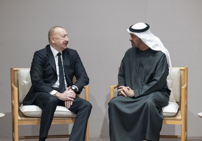 محمد بن زايد ورئيس أذربيجان يبحثان العلاقات الثنائية