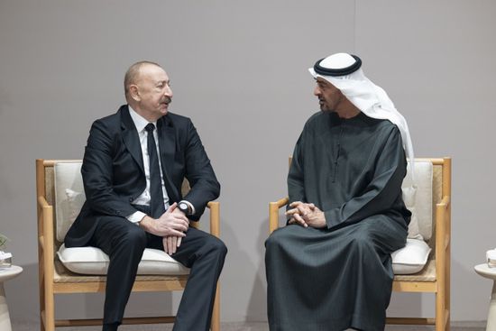 محمد بن زايد ورئيس أذربيجان يبحثان العلاقات الثنائية