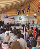 وفد من شباب قبائل ثعين يصل إلى مخيم اعتصام سيئون