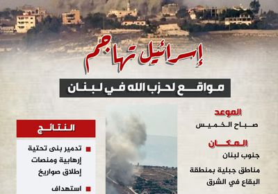 إسرائيل تهاجم مواقع لحزب الله في لبنان (إنفوجراف)