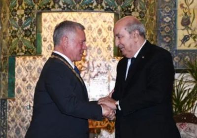 ملك الأردن ورئيس الجزائر يبحثان تعزيز العمل العربي المشترك