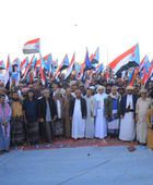 وفود القبائل تنضم إلى ساحة الاعتصام الشعبي في الغيضة