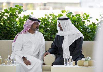 رئيس الإمارات يستقبل ولي عهد عجمان في قصر البحر