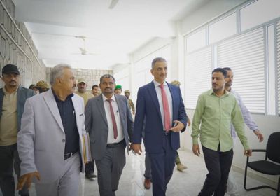 لملس يتفقد سير أعمال تأهيل مكتب التعليم الفني بالعاصمة عدن