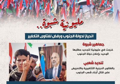 مليونية شبوة.. انحياز لدولة الجنوب ورفض لفتاوى التكفير (إنفوجراف)