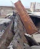 انهيار جسر العريضة الحدودي بين لبنان وسوريا