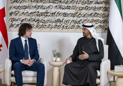 محمد بن زايد ورئيس وزراء جورجيا يبحثان تعزيز التعاون بين البلدين