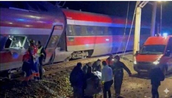 رئيس الحكومة الإسبانية يتفقد موقع حادث تصام القطارين