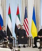 الرئيس الإماراتي يلتقي رؤساء الوفود المشاركة بشأن أوكرانيا