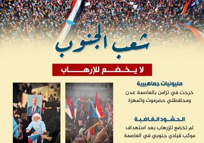 شعب الجنوب لا يخضع للإرهاب (إنفوجراف)