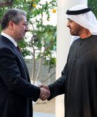 محمد بن زايد يستقبل رئيس حكومة إقليم كردستان في قصر البحر