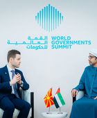 عبدالله بن زايد يستقبل وزير خارجية شمال مقدونيا في دبي
