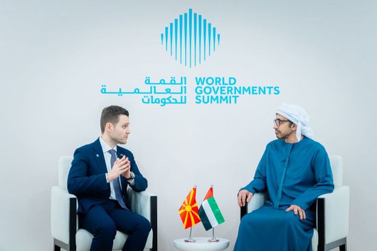 عبدالله بن زايد يستقبل وزير خارجية شمال مقدونيا في دبي