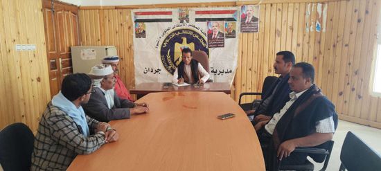 انتقالي جردان يناقش القضايا السياسية والأمنية في المديرية