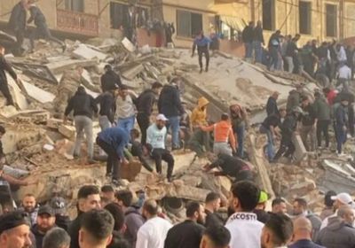 مقتل 5 أشخاص إثر انهيار مبنى شمال لبنان