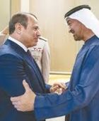 استقبله رئيس الدولة.. الرئيس المصري يصل الإمارات