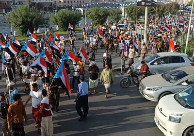 مسيرة حاشدة في المكلا للمشاركة بمليونية "طرد قوات الاحتلال اليمني"