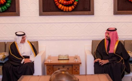 الأمير محمد بن سلمان يستقبل ولي العهد البحريني في الدرعية