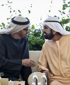 رئيس الإمارات يستقبل محمد بن راشد في قصر البحر