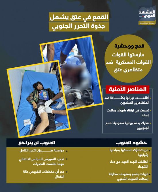 القمع في عتق يشعل جذوة التحرر الجنوبي (إنفوجراف)