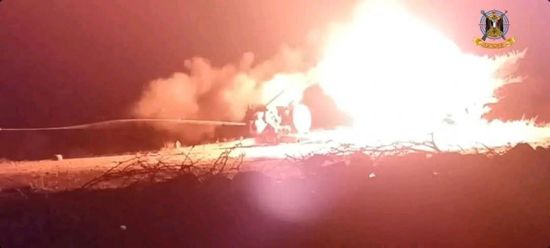 استهداف تجمع آليات حوثية شمال الضالع