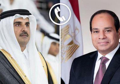 الرئيس السيسي يُجري اتصالاً هاتفياً بأمير قطر