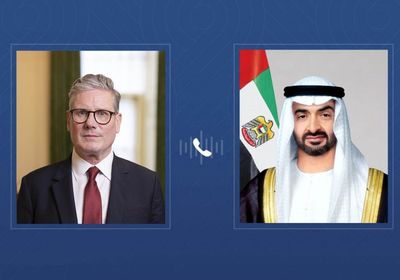 محمد بن زايد يتلقى اتصالاً هاتفياً من رئيس الوزراء البريطاني