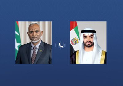 محمد بن زايد يتلقى اتصالاً هاتفياً من رئيس المالديف
